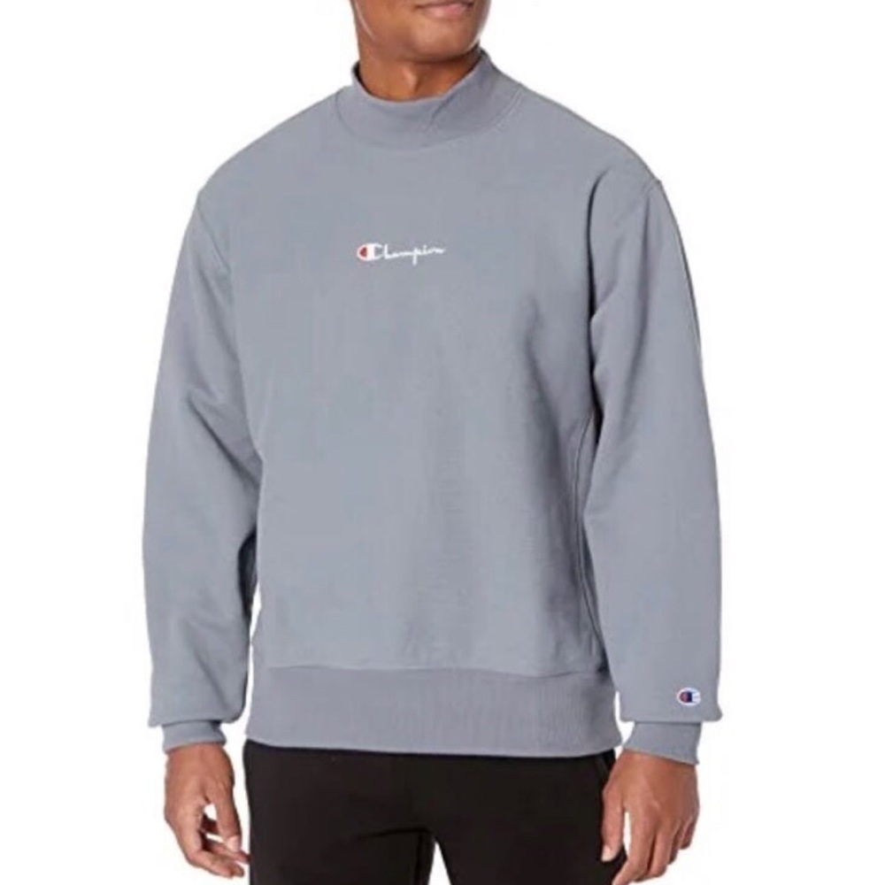 Champion Reverse Weave Mock Neck Mens Sweater Small NWOT